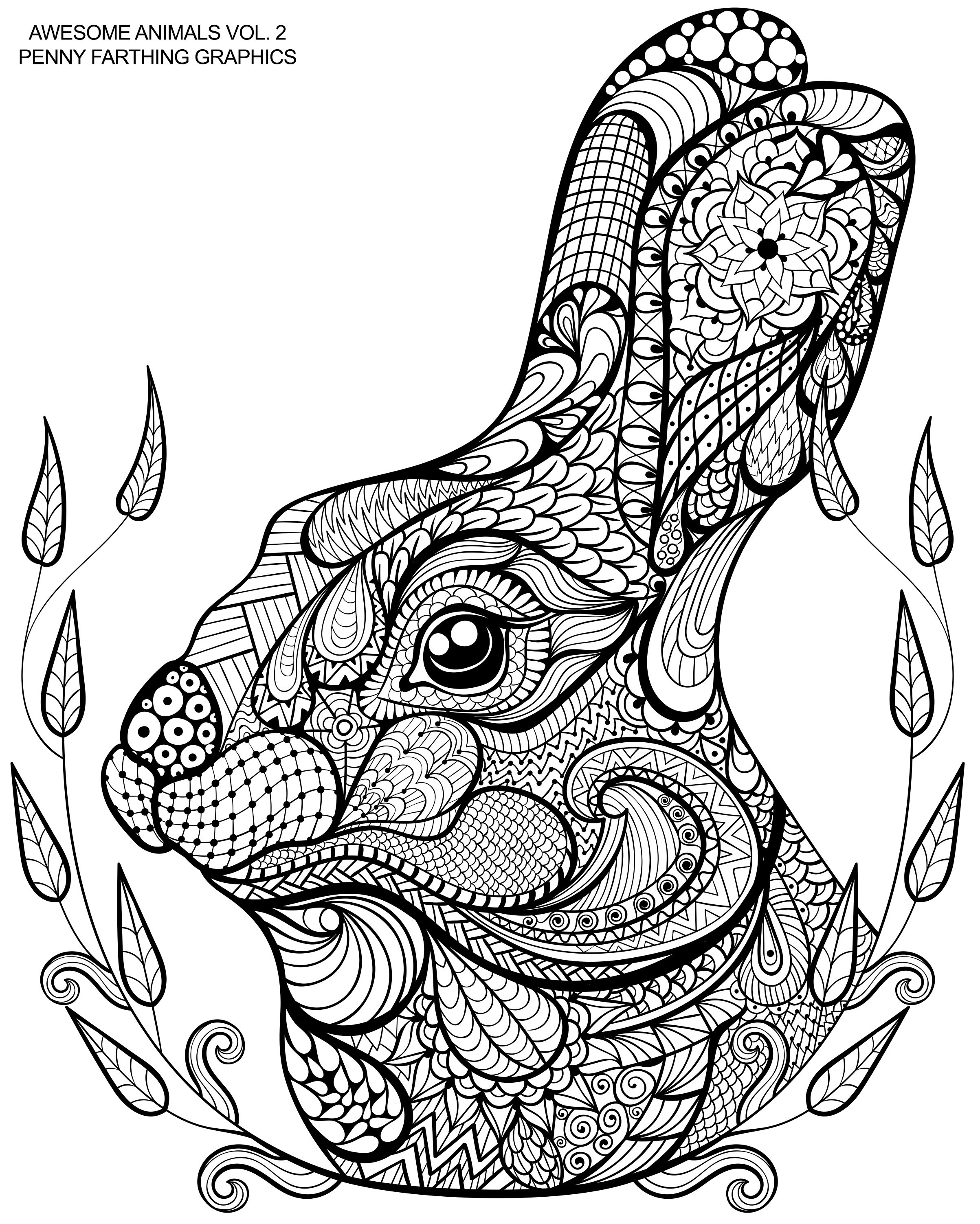 2406x3006 Zentangle Horse Coloring Pages Abstract Best Of Cute Bunny