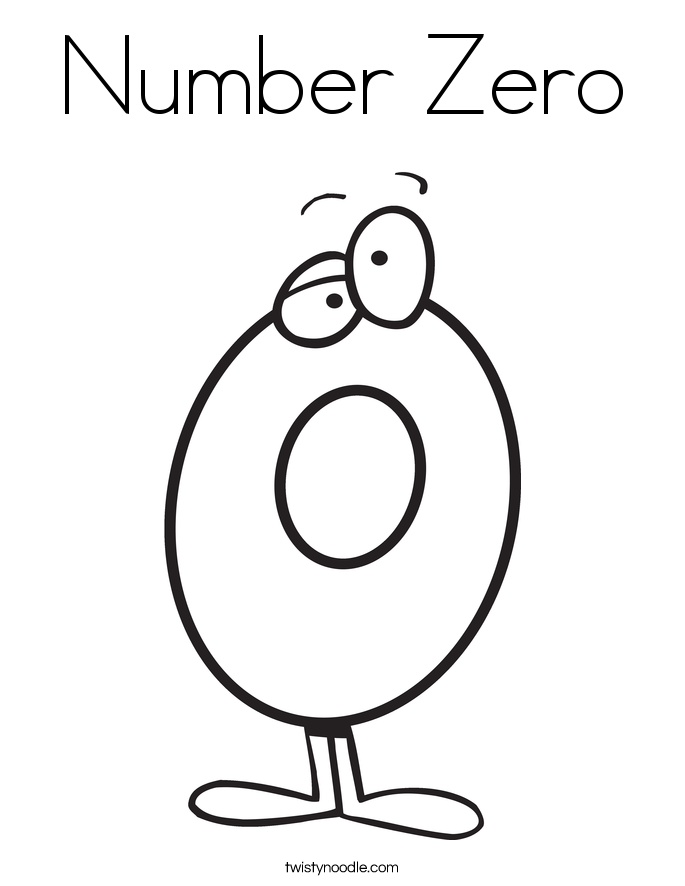 685x886 Number Zero Coloring Page