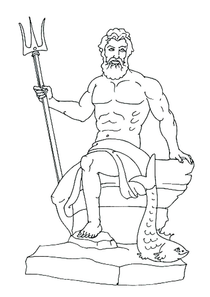 687x972 Zeus Coloring Page S Stue Statue Of Zeus Coloring Page