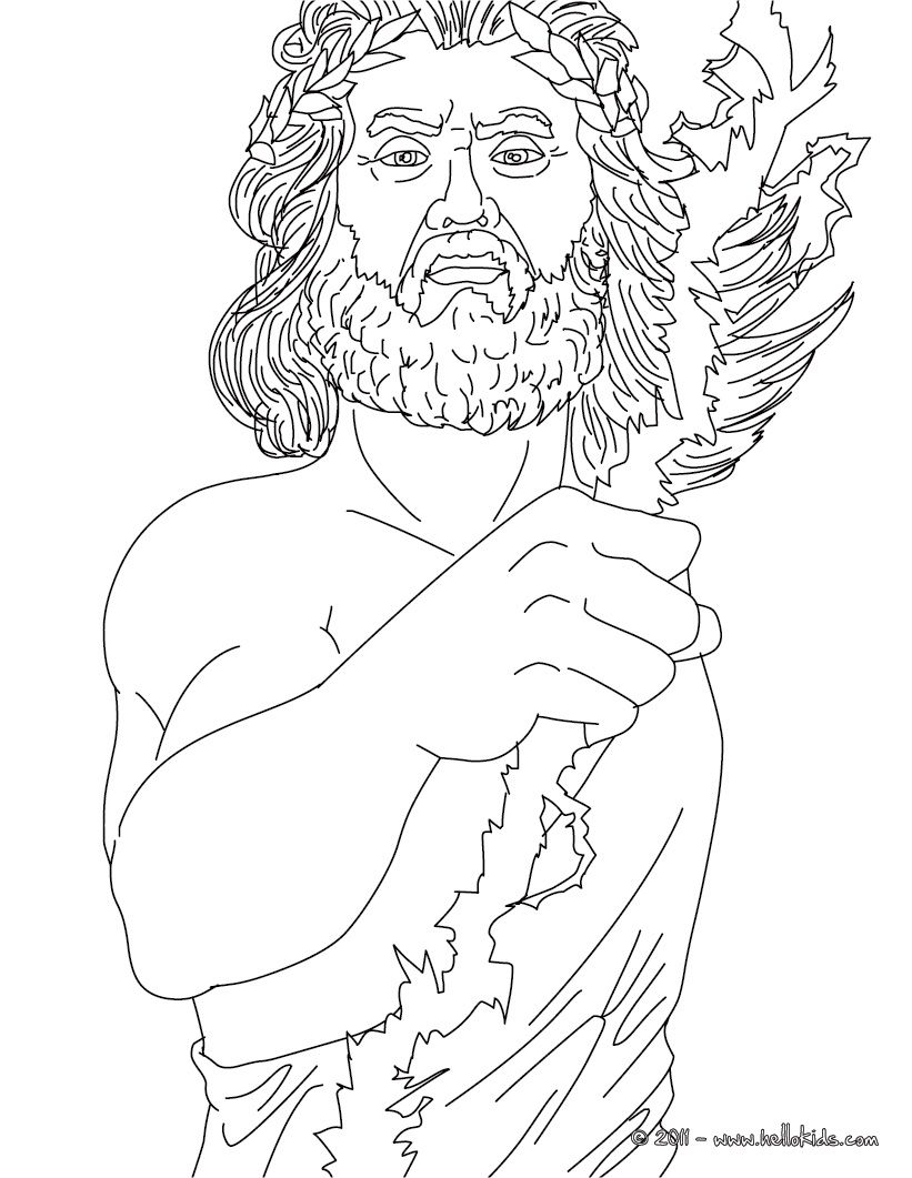 821x1061 Zeus Coloring Pages