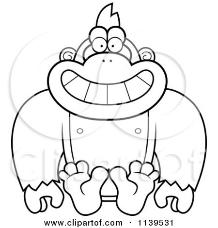 450x470 Gorilla Coloring Pages