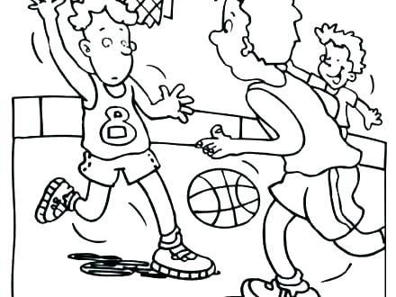 440x330 Free Basketball Coloring Pages Terrific Basketball Coloring Page