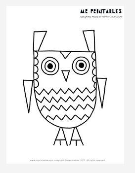 273x351 Zigzag The Owl Coloring Page