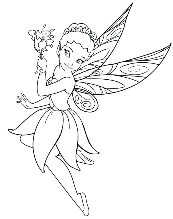 600x759 Flower Fairy Coloring Pages Fairy Color Pages Special Flower