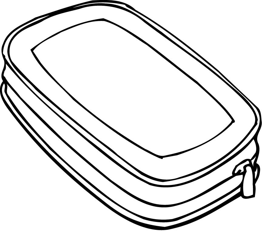 864x762 Coloring Page Of A Pencil Container With Zipper