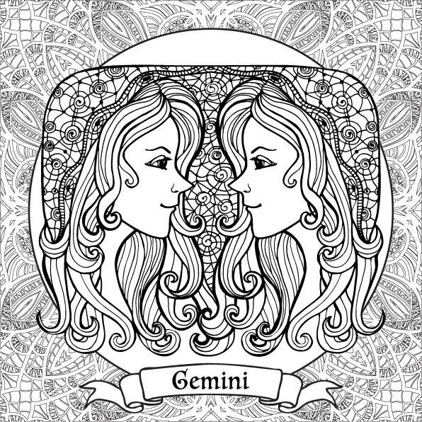 596x596 Nice Inspiration Ideas Astrology Coloring Pages Zodiac Signs