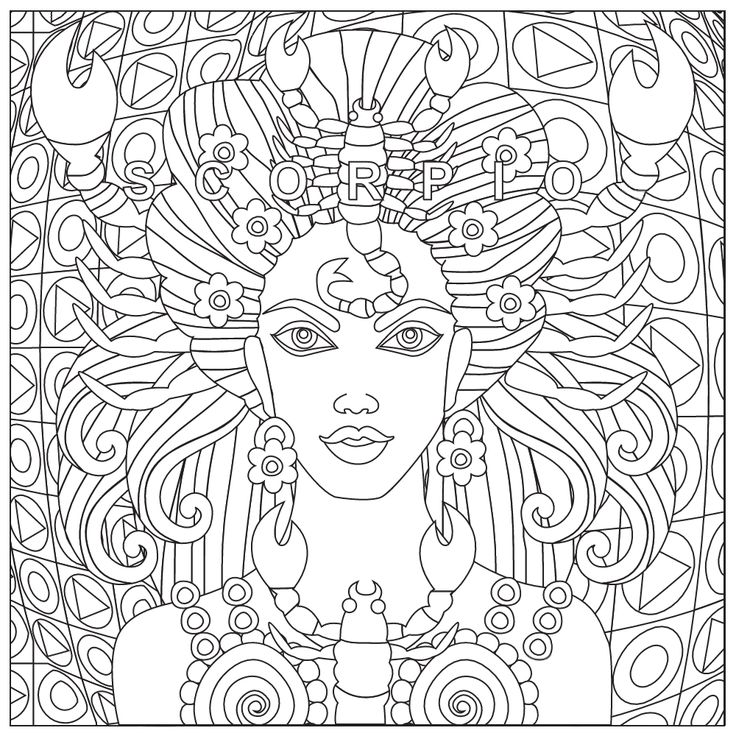 736x736 Best Zodiac Coloring Pages For Adults Images