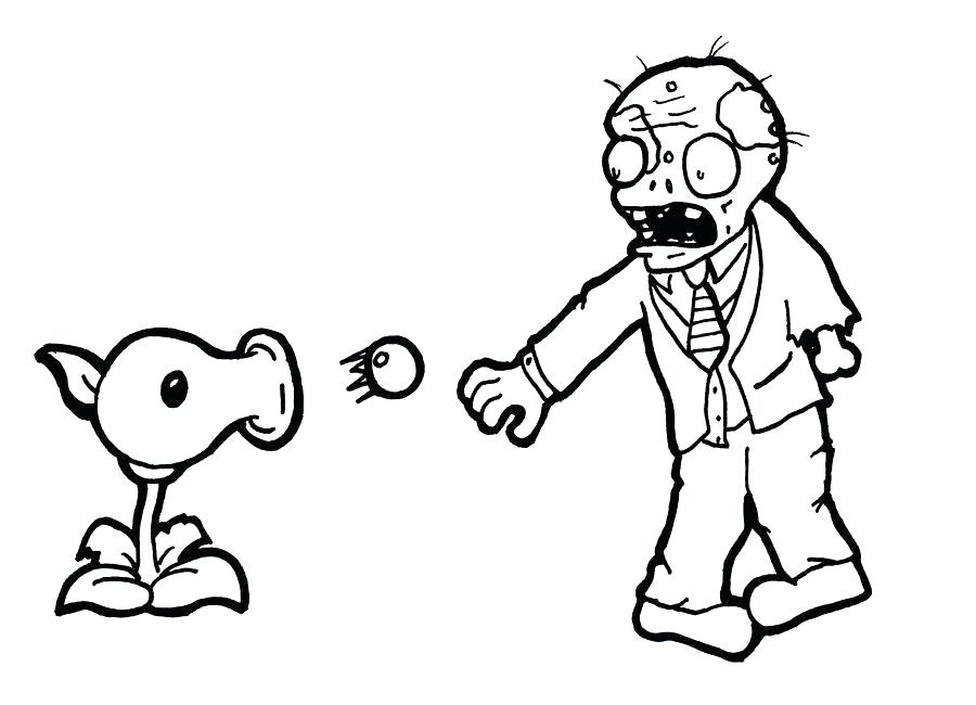 900x650 Plants Vs Zombies Coloring Plus Zombie Printable Coloring Pages