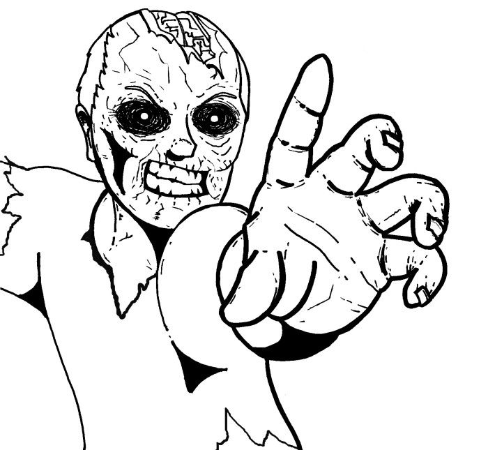 700x645 Zombie Coloring Pages For Kids Free Zombie Coloring Pages Print