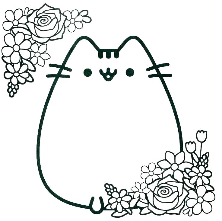 736x732 Coloring Pages Of Cats Icontent
