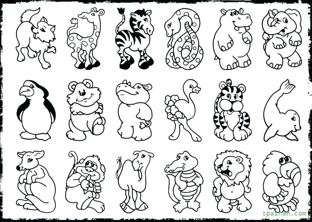1024x728 Coloring Page Animals Coloring Pages For Kids Of Animals Toddler
