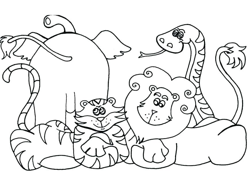 863x607 Kindergarten Color Pages Coloring Pages Zoo Animal Coloring Pages