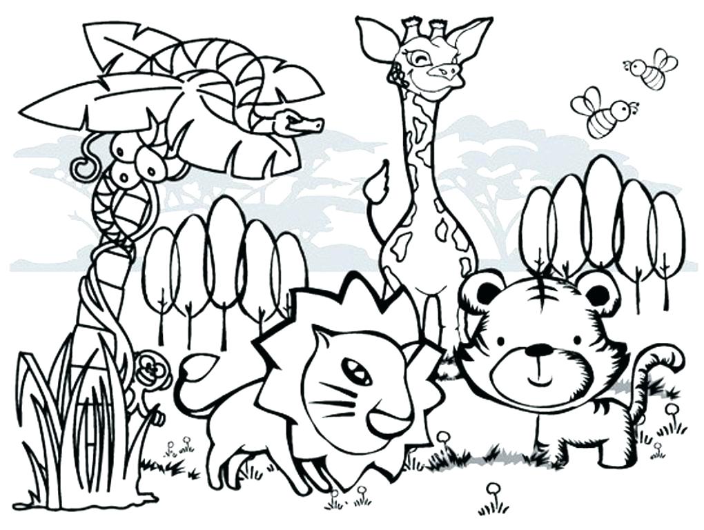 1020x768 Animal Coloring Book Pages Coloring Pages Of Zoo Animals Easy