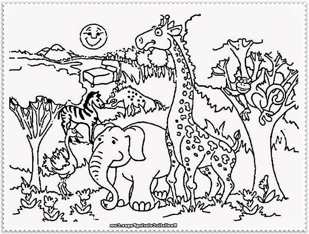 1066x810 Coloring Page Zoo