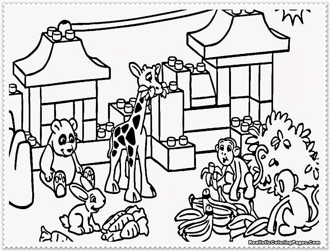 1066x810 Zoo Clipart Coloring Book