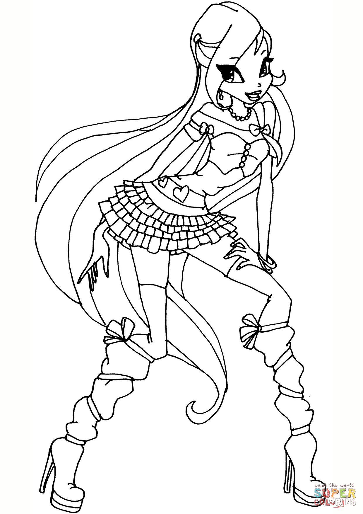 1240x1754 Winx Coloring Pages With Club Bloom Page For Kids Ribsvigyapan