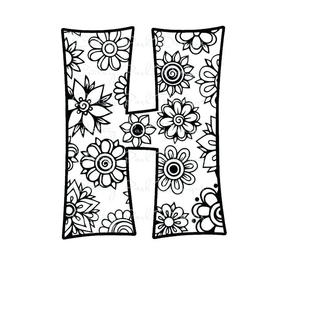 1024x1022 Coloring Page Letter H Coloring Pages Zoom For Adults K Letter H