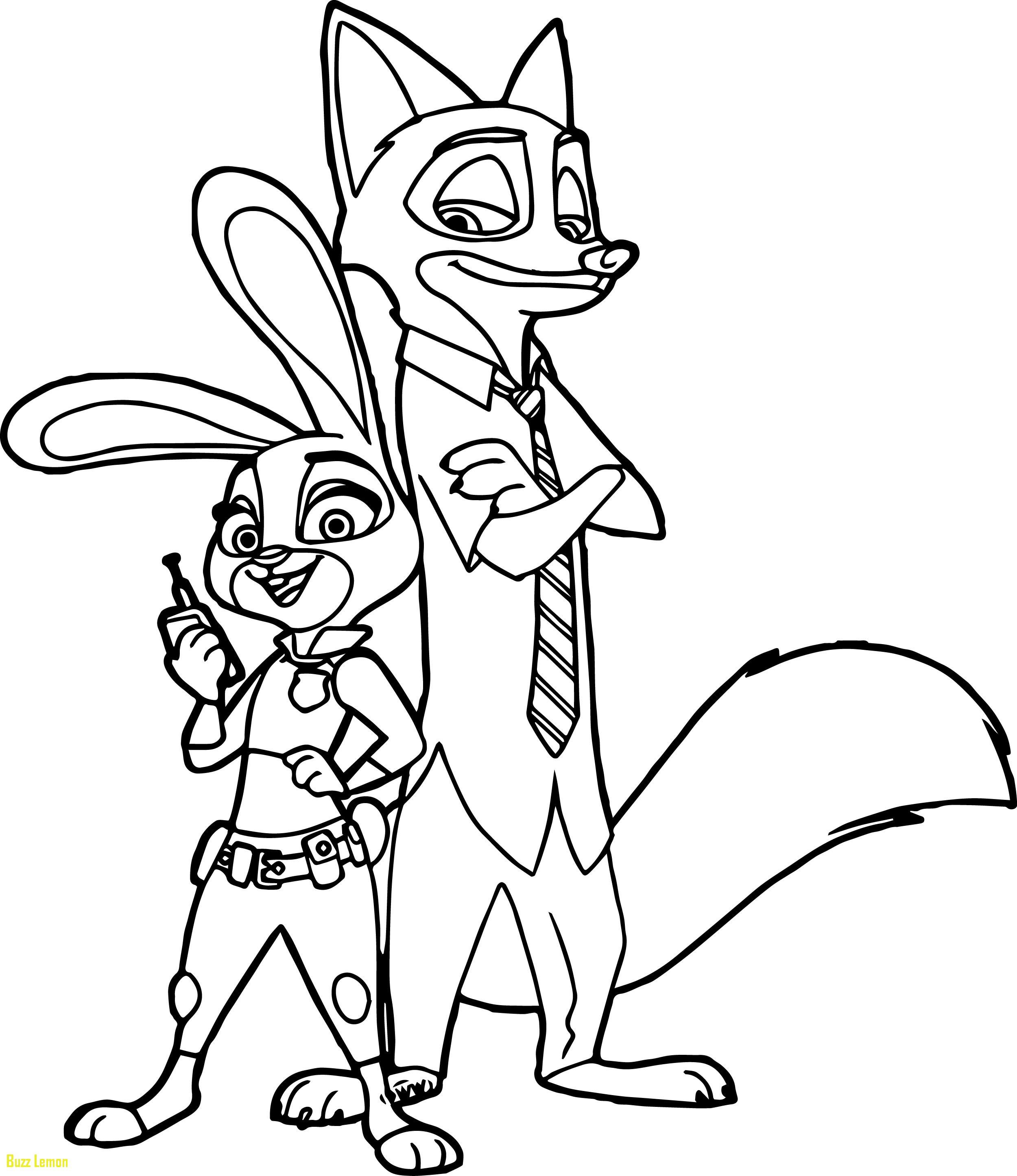 2500x2892 Unique Coloring Page Zootopia Buzz Coloring