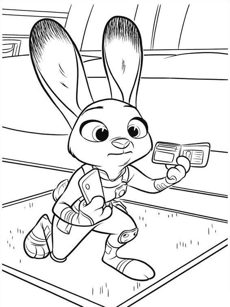 750x1000 Zootopia Coloring Pages Free Printable Zootopia Coloring Pages