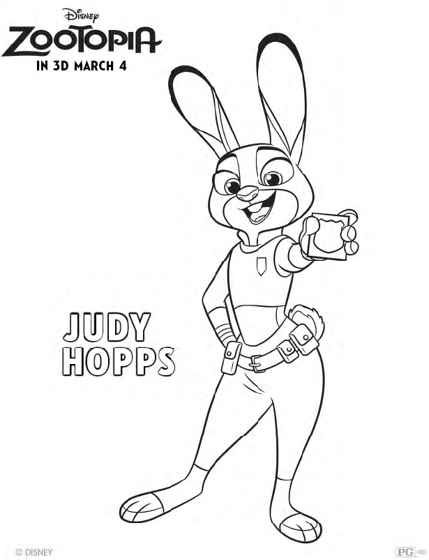 615x803 Zootopia Coloring Pages, Activity Sheets, Clips