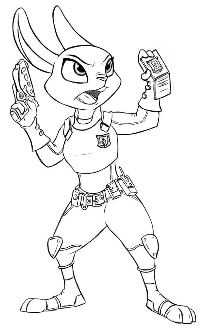 712x1123 Zootopia Coloring Pages