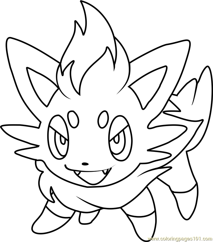 705x800 Pokemon Zorua Coloring Pages