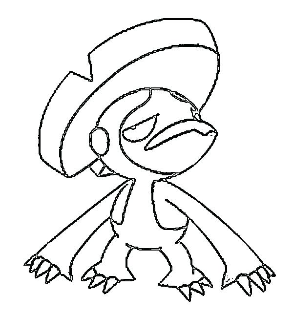 600x645 Coloriage Zorua Pokemon