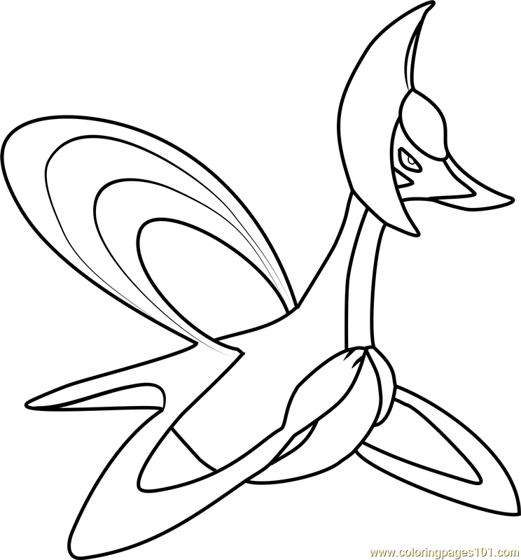 744x800 Cresselia Pokemon Coloring Page