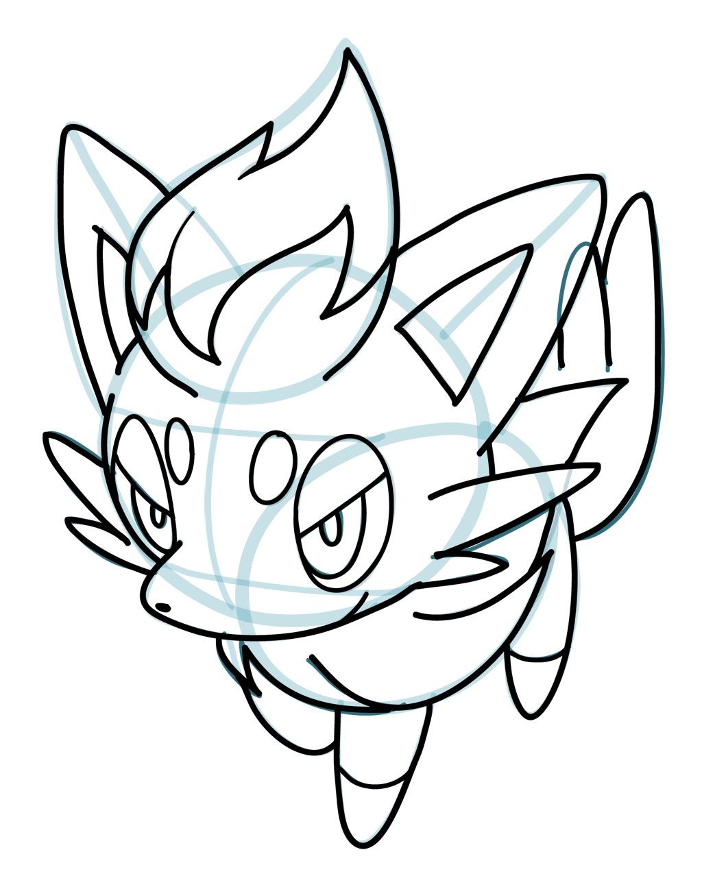 1024x1275 How To Draw Zorua Pokemon How To Draw Manga Drawing Tips