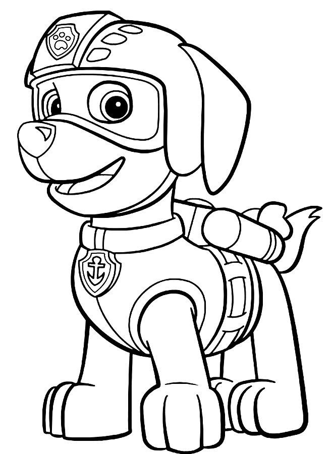 660x900 Paw Patrol Zuma Coloring Pages