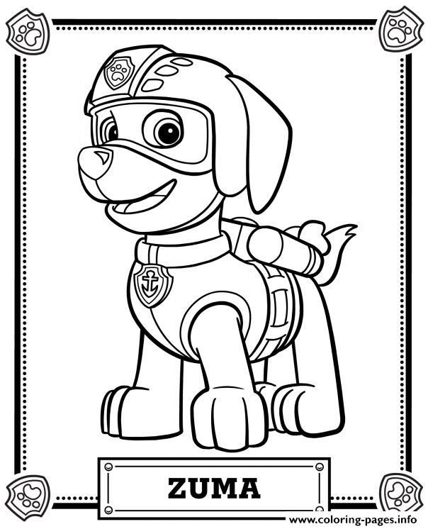 604x746 Print Paw Patrol Zuma Coloring Pages Brandon's Birthday