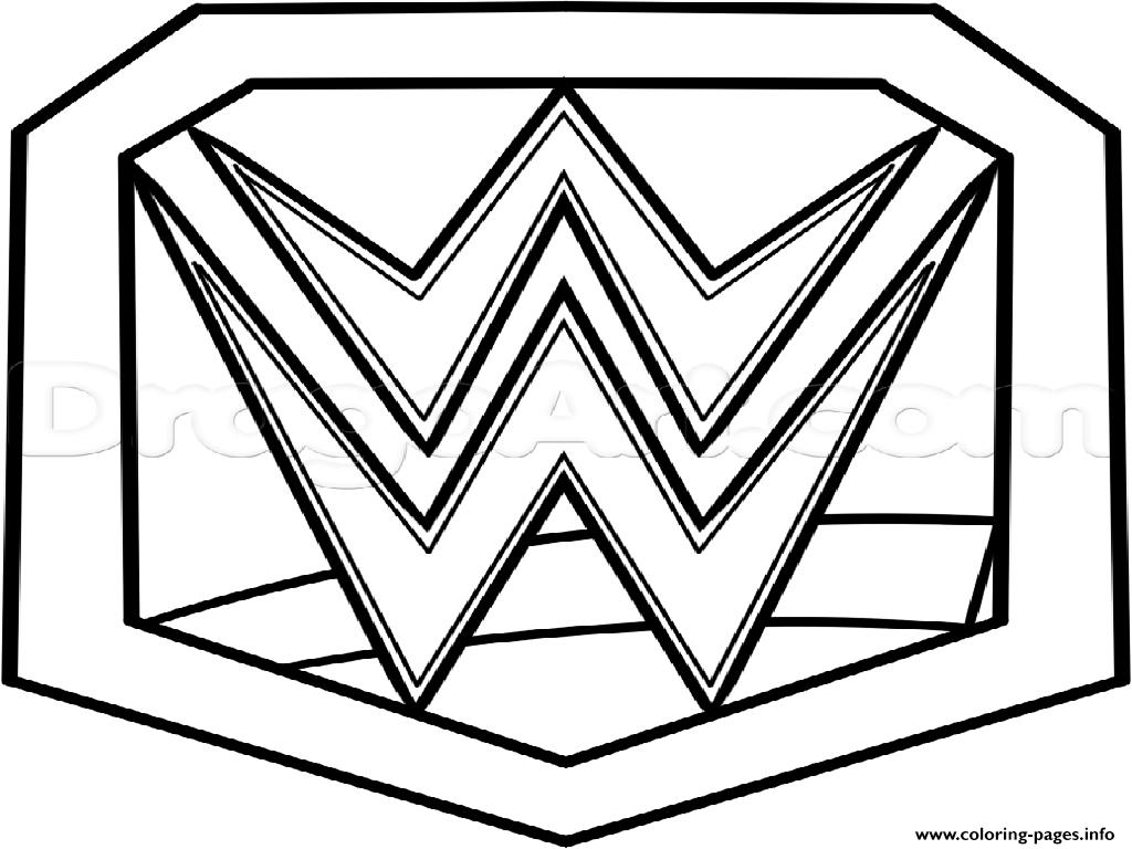 1024x768 Dazzling Wwe Printables Championship Belt Official Coloring Pages