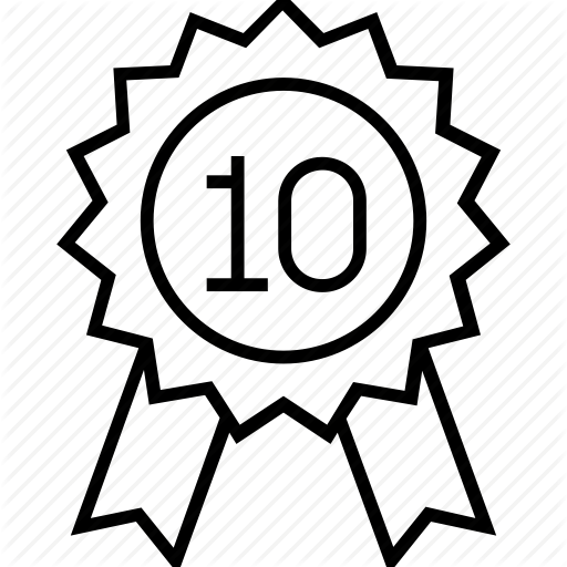 Badge, Premium, Quality, Ranking, Top Ten Icon