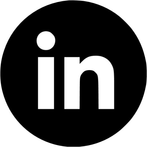 Black Linkedin Icon