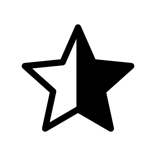 Half Star Symbol