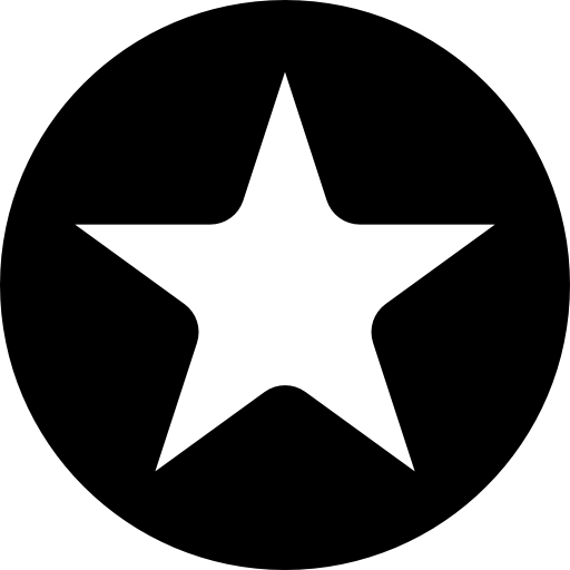 White Star Button Icons Free Download