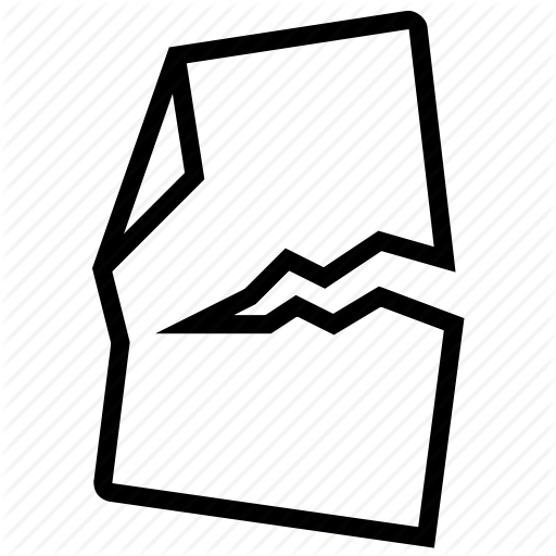 Broken, Cracked, Damaged, Icon