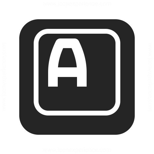 Keyboard Key A Icon Iconexperience