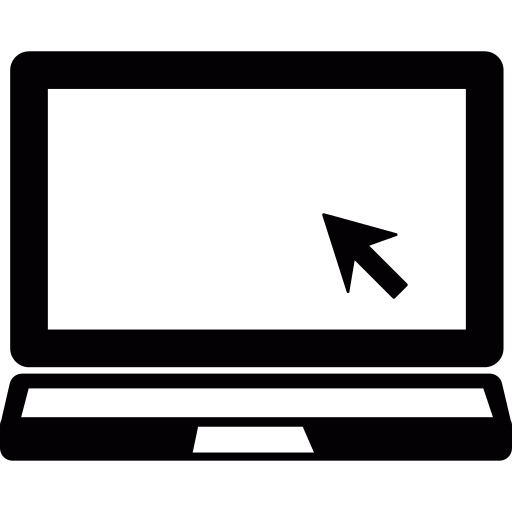 Laptop With Mouse Cursor Png Icon
