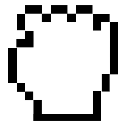 Pixilated Hand Mouse Cursor