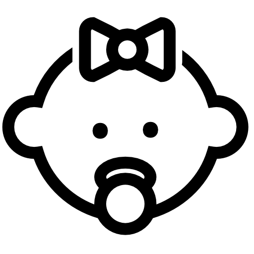 Pacifier Baby Girl Icons