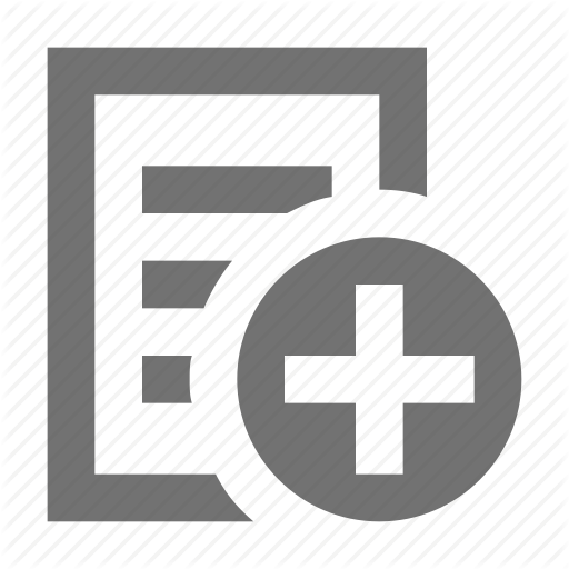 Add Document, Add File, Add Page, Add Text Sheet, Text Note Icon