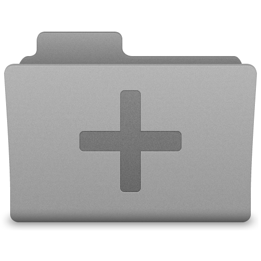 Grey Add Folder Icon