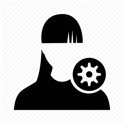 Admin, Female, Repair, Service, Setting, User, Women Icon