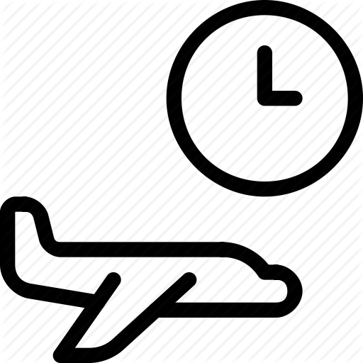 Adventure, Airplane, Clock, Plane, Time, Timer, Travel, Trip Icon