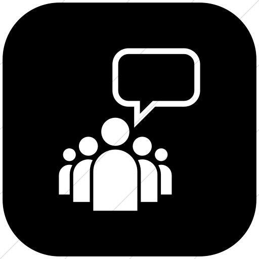 Flat Rounded Square White On Black Ocha Humanitarians