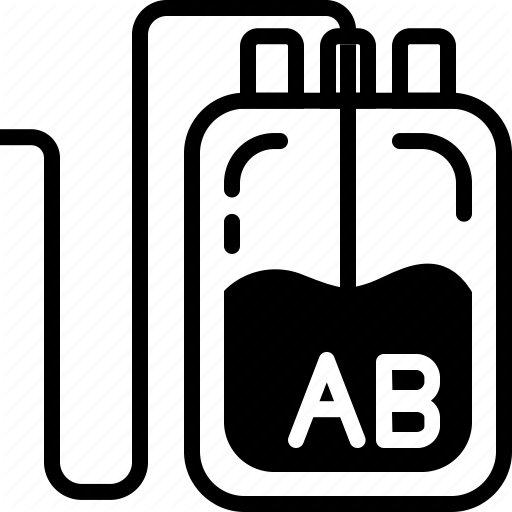 Ab, Bag, Blood, Donation, Medical, Type Icon
