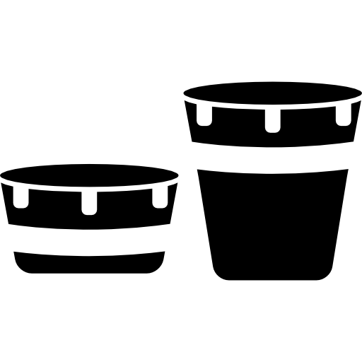 African Drum Set With Design Icons Free Download