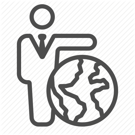 Businessman, Earth, Globe, Man, Tourism, Travel, Travel Agent Icon
