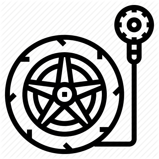 Air, Gauge, Pressure, Wheel Icon